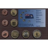 Набор пробных евро  Ангилья 2009 года в блистере